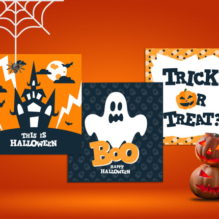 3 Set of Halloween Trick Cards HC007