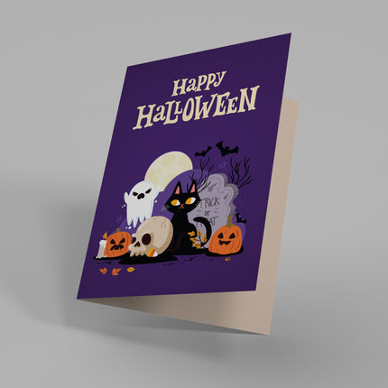 3 Set of Halloween Moon Set Cards HC008